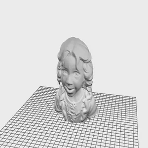 Modelo de busto en maqueta impreso en 3D